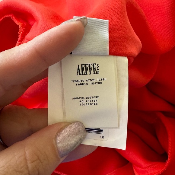 Cedric Charlier Orange Short Sleeve Midi Form Fitting Inverted Hem Dress - Picture 4 of 12